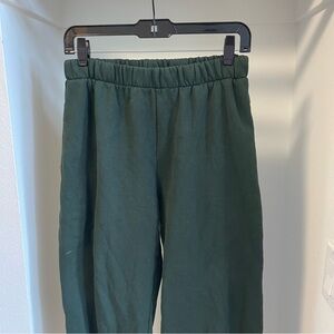 Brandy Melville Dark Green Elastic Waist Pants
